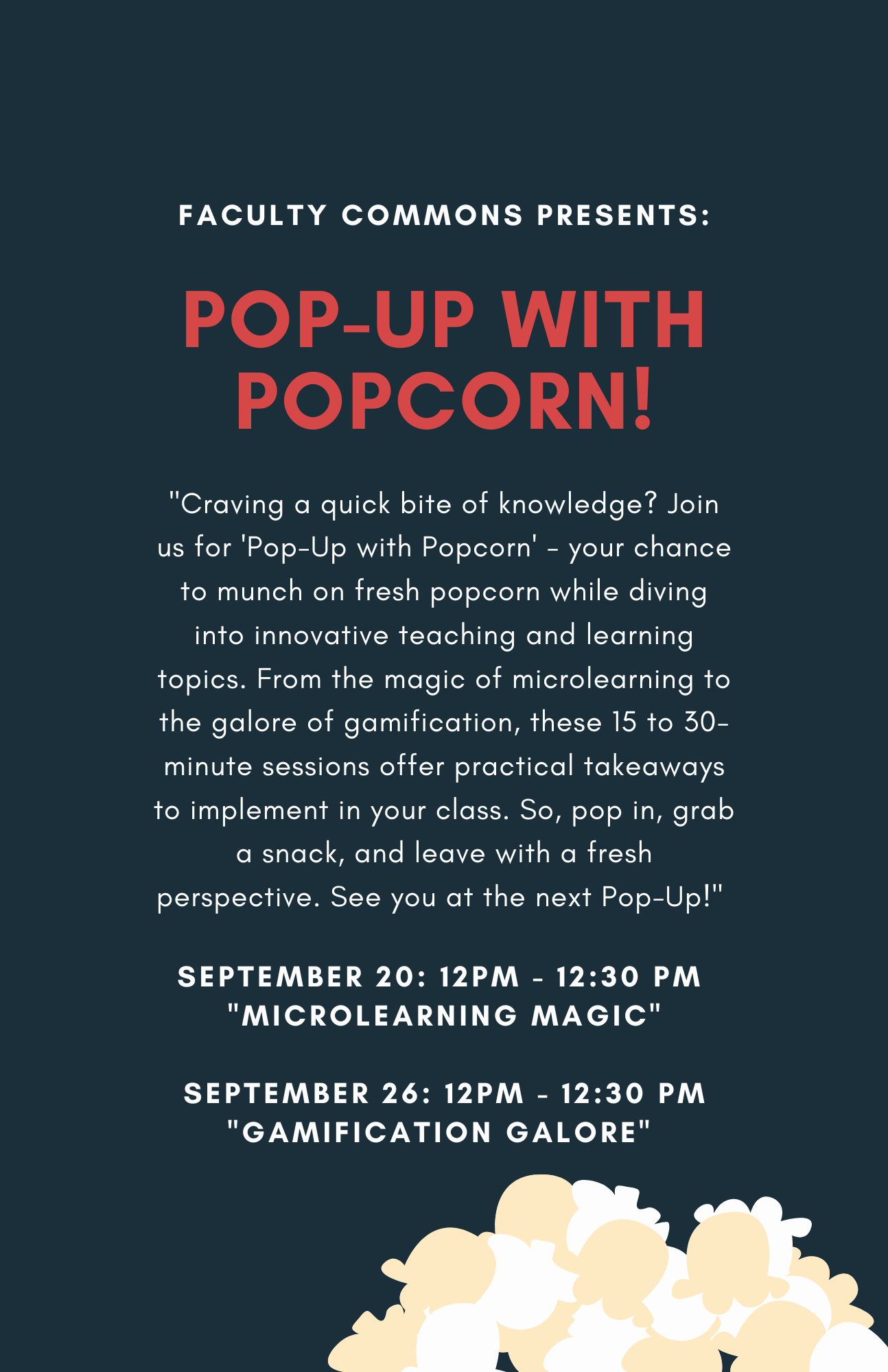 Pop-up with Popcorn Gamification Galore